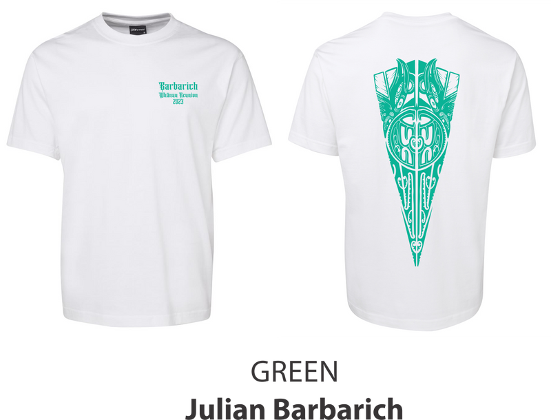 White Youth T-shirt - Barbarich Family Reunion Youth Sizes 2-14