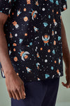 Mens Space Party Scrub Top