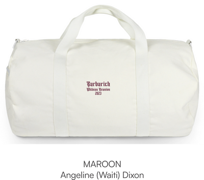 Barbarich Cream Canvas Duffle Bag