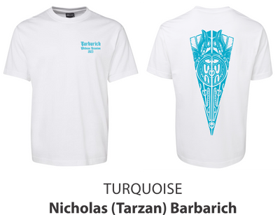 White Youth T-shirt - Barbarich Family Reunion Youth Sizes 2-14