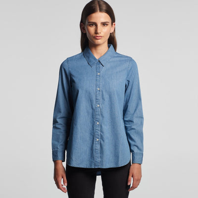 Womens Blue Denim Shirt