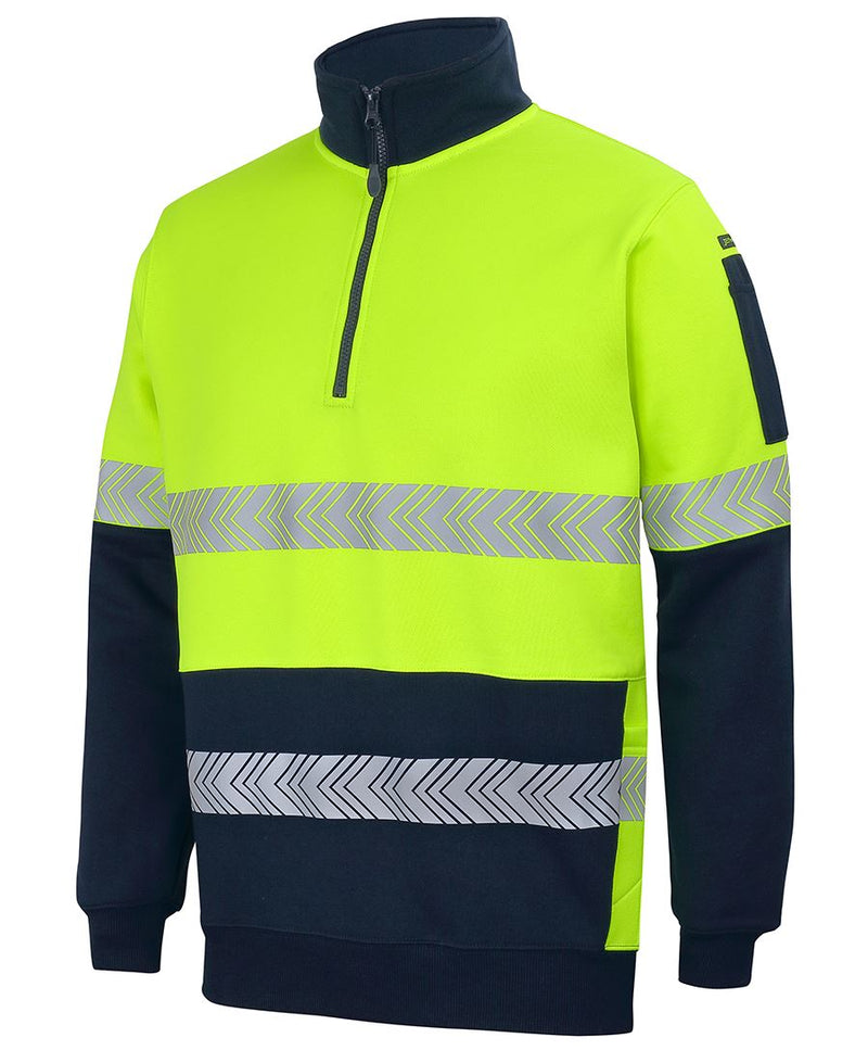 Hi Vis 330G 1/2 Zip Segmented Tape Fleece