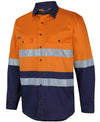 Hi Vis (D+N) L/S Stretch Work Shirt With Tape