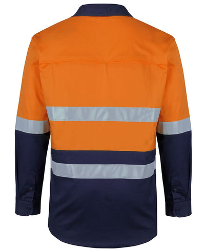 Hi Vis (D+N) L/S Stretch Work Shirt With Tape