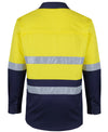 Hi Vis (D+N) L/S Stretch Work Shirt With Tape