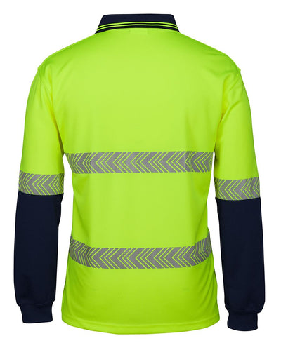 Hi Vis L/S Segmented Tape Polo