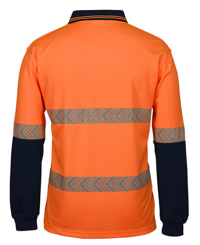 Hi Vis L/S Segmented Tape Polo