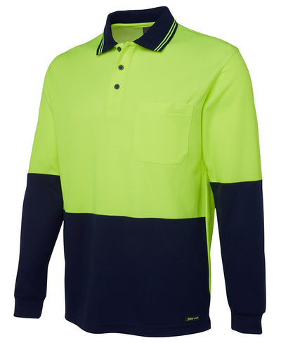 Hi Vis L/S Cotton Back Polo