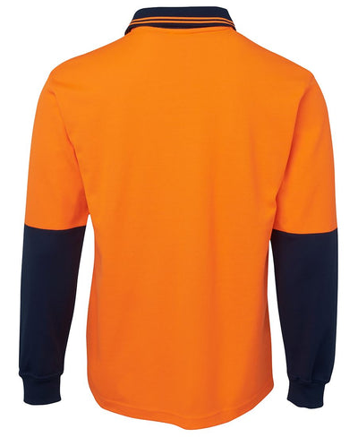 Hi Vis L/S Cotton Back Polo