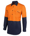 Hi Vis L/S 190g  Close Front Shirt