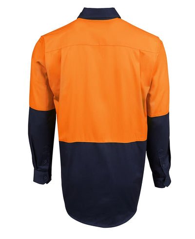 Hi Vis L/S 190g  Close Front Shirt