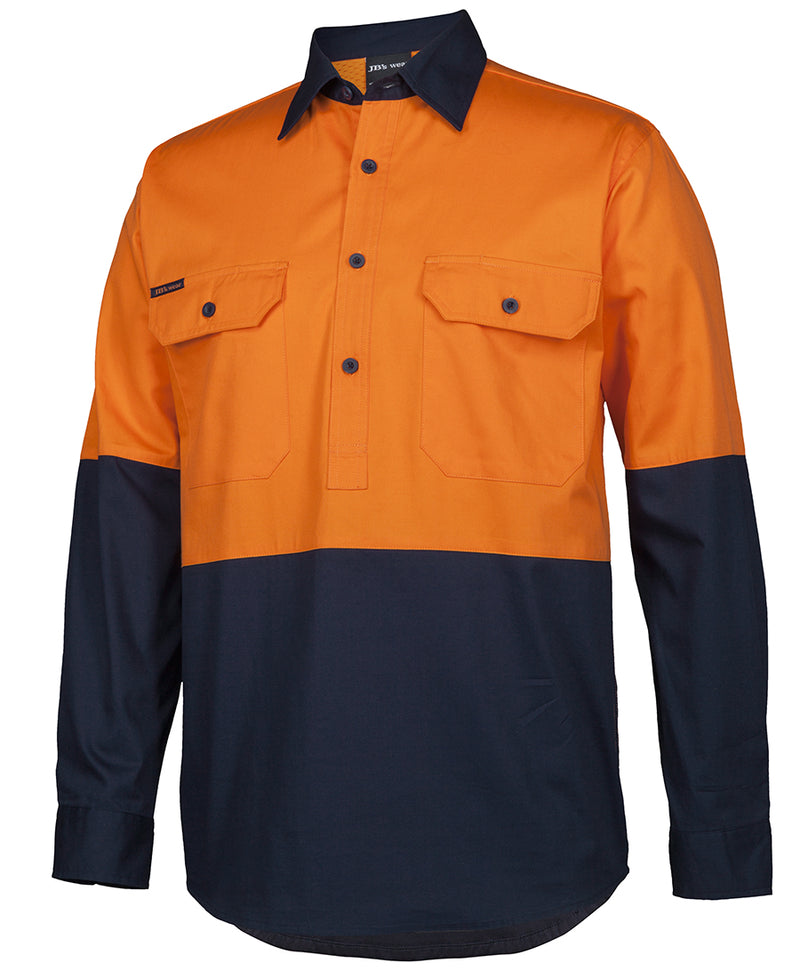 Hi Vis Close Front L/S 150g Work Shirt