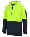 Hi Vis 1/2 Zip Fleecy Hoodie