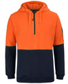 Hi Vis 1/2 Zip Fleecy Hoodie