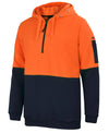 Hi Vis 1/2 Zip Fleecy Hoodie