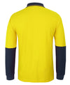 Hi Vis L/S Cotton Pique Trad Polo