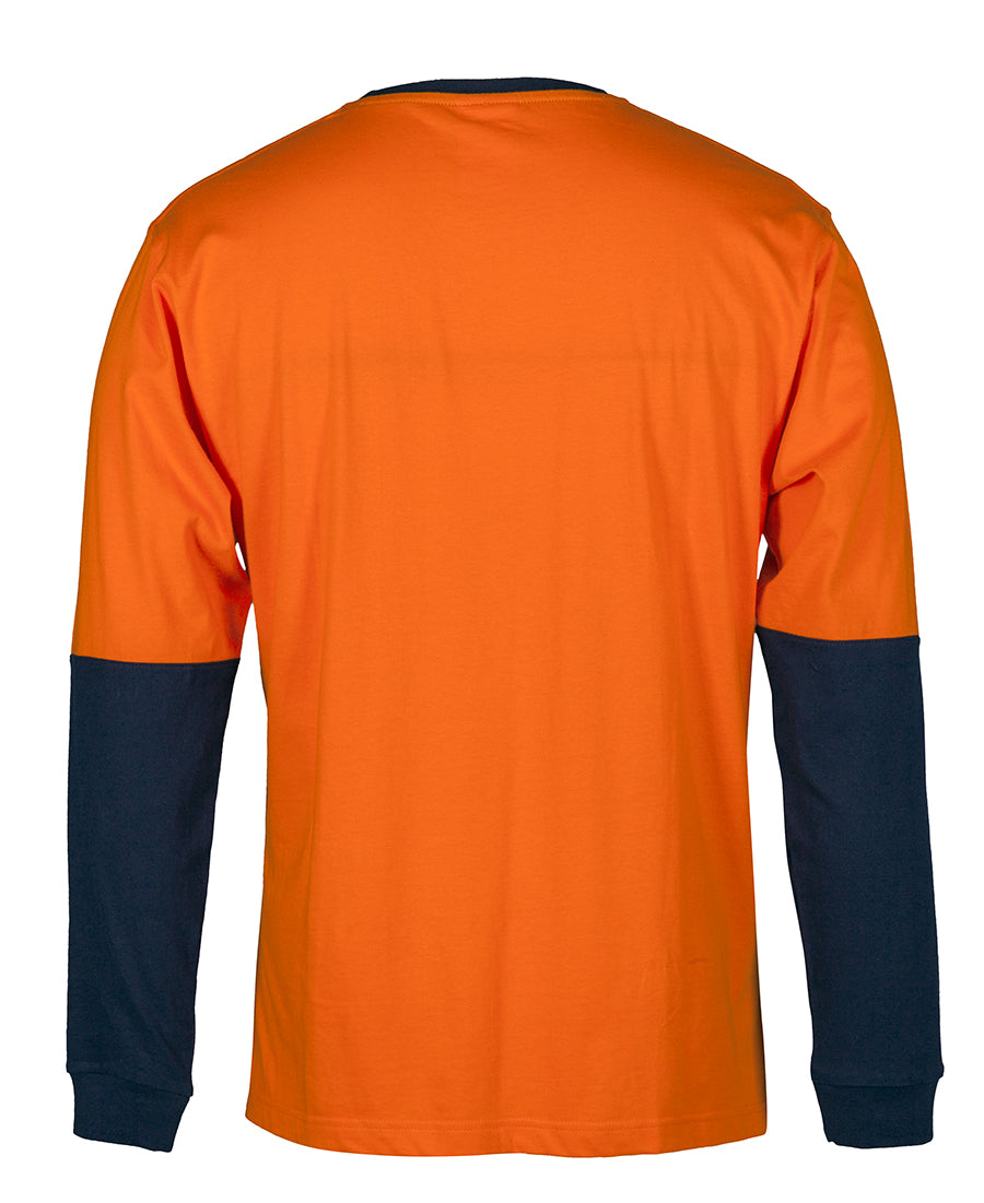 Hi Vis L/S Cotton Crewneck T-shirt