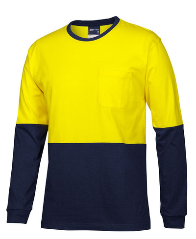 Hi Vis L/S Cotton Crewneck T-shirt