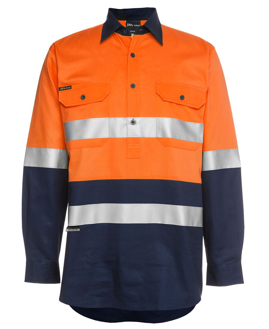 Hi Vis L/S (D+N) 190g Close Front Shirt