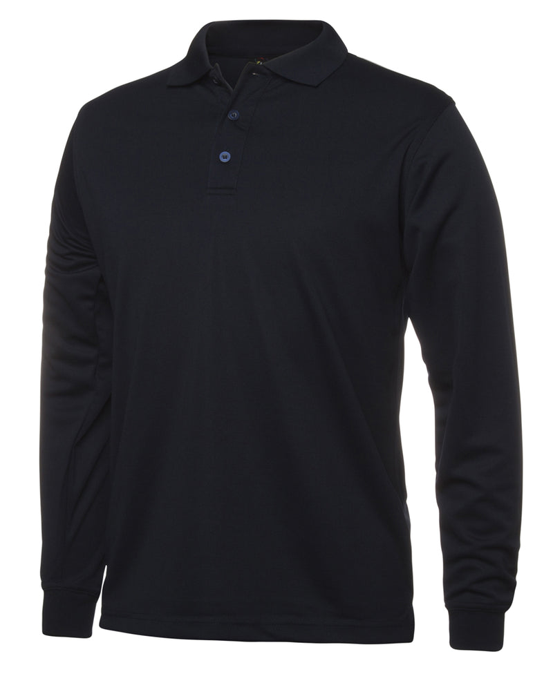 Mens Long Sleeve Poly Polo