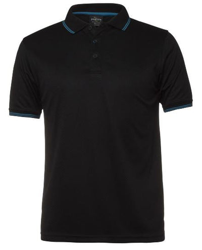 Mens Jacquard Contrast Polo