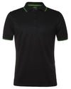 Mens Jacquard Contrast Polo