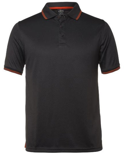 Mens Jacquard Contrast Polo