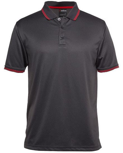 Mens Jacquard Contrast Polo