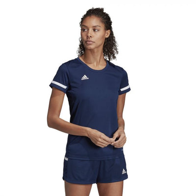 Adidas Team 19 Womens Short Sleeve Jersey - Navy/White