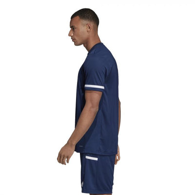 Adidas Team 19 Mens Short Sleeve Jersey - Navy/White