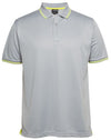 Mens Jacquard Contrast Polo