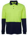 Hi Vis L/S Cotton Back Polo