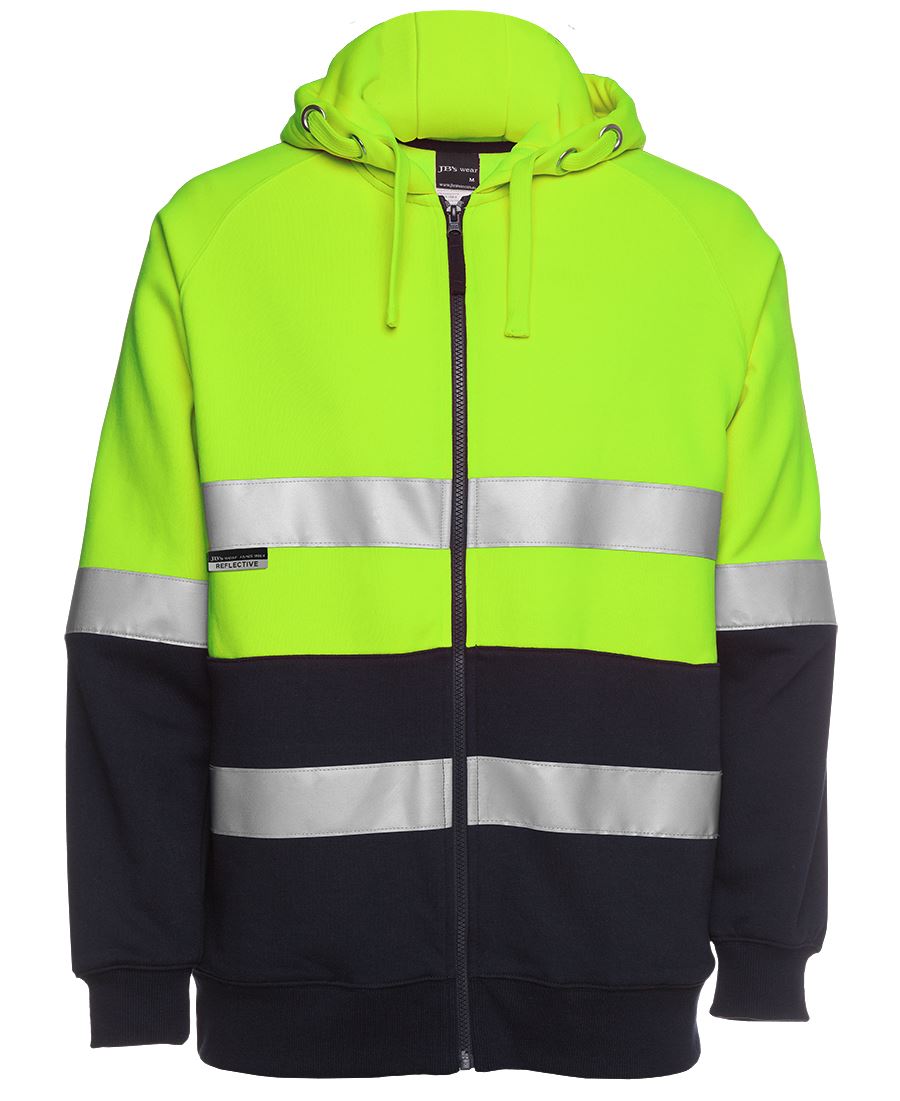 Hi Vis (D+N) Full Zip Fleecy Hoodie