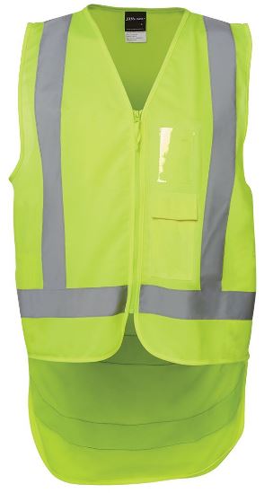 Hi Vis Zip Drop Tail H Pattern (D+N) Vest