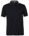 Mens Jacquard Contrast Polo