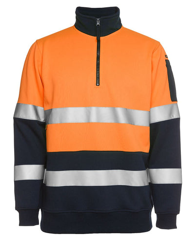 Hi Vis 1/2 Zip (D+N) Fleecy Sweat