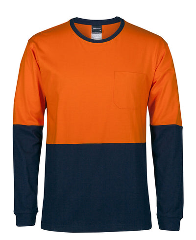 Hi Vis L/S Cotton Crewneck T-shirt