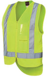 Hi Vis Zip Drop Tail H Pattern (D+N) Vest