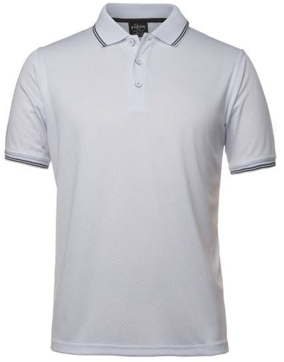 Mens Jacquard Contrast Polo