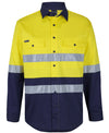 Hi Vis (D+N) L/S Stretch Work Shirt With Tape